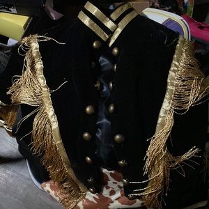 NWOT gold and black military jacket